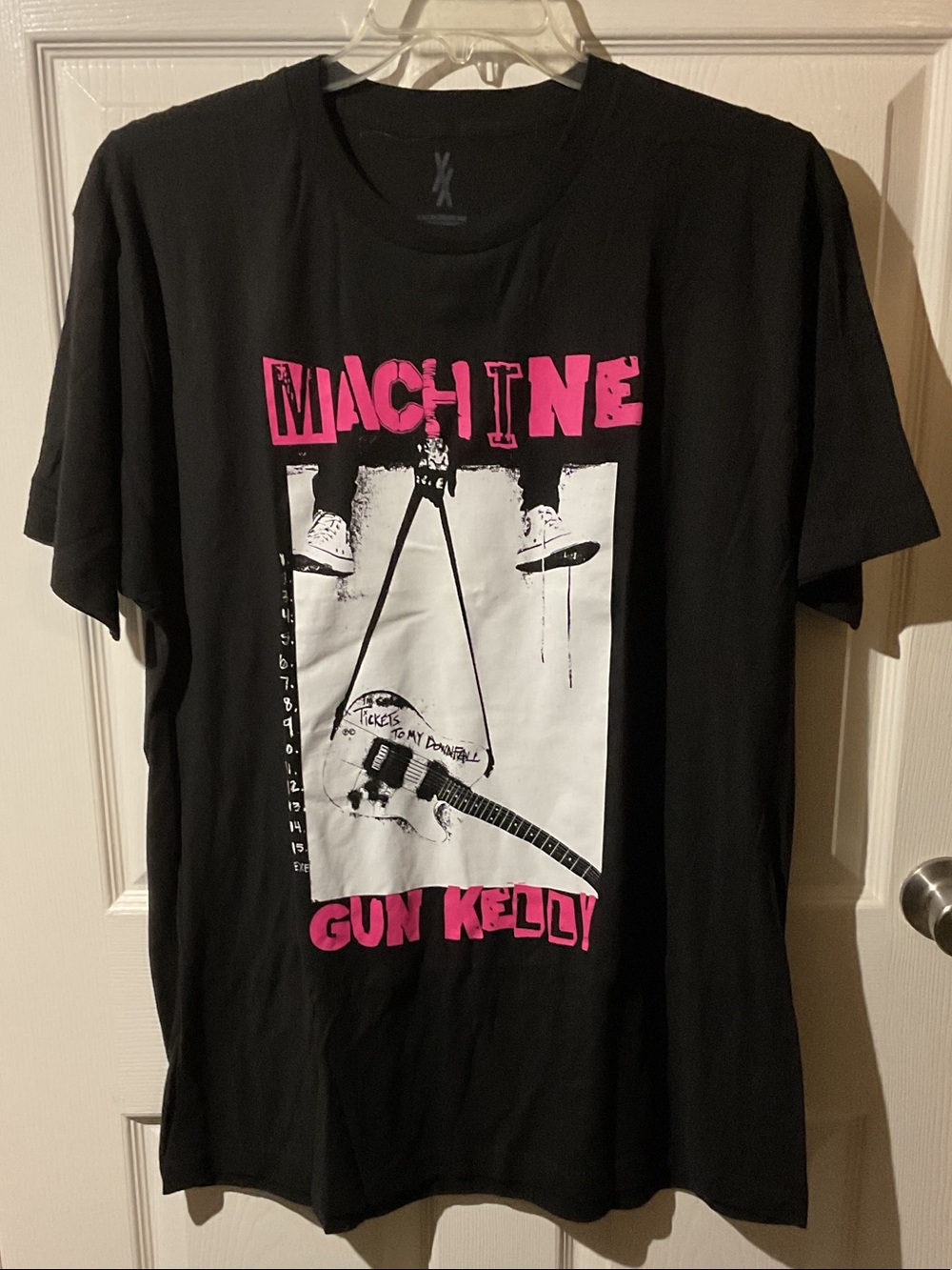 Machine Gun Kelly Men's Black Graphic Band Tee with Backhit